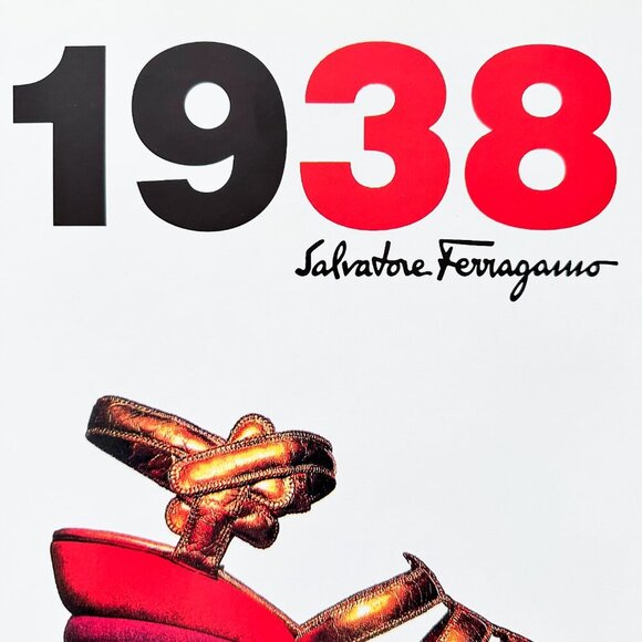 1990s Gold Book Ad • Ferragamo Rainbow Sandal • Fashion Wall Art - Picture 4 of 6